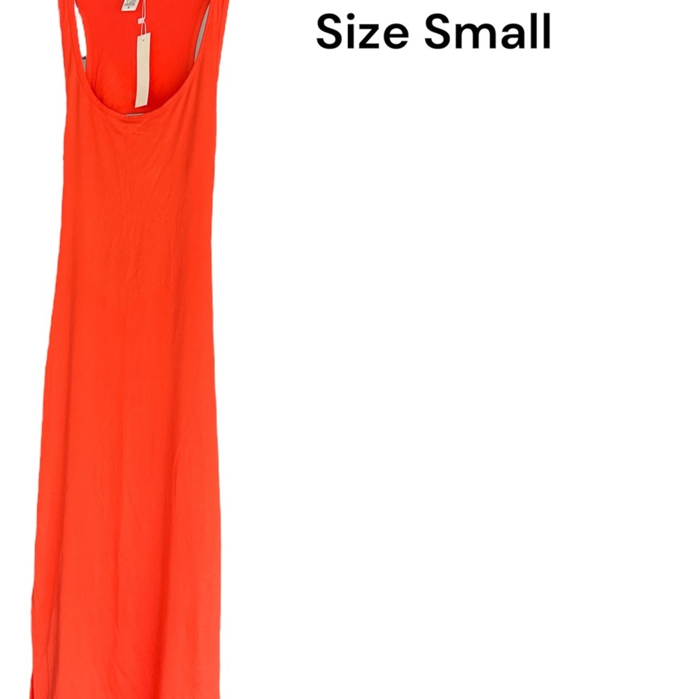Vibrant Orange Maxi Dress - Size Small
